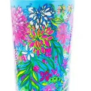 Lilly Pulitzer Blue and Pink Floral Tumbler